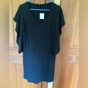 Black Trina Turk Flutter Sleeve dress